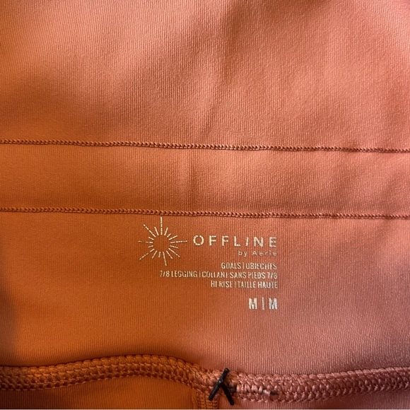 Aerie Offline Goals 7/8 Hi-Rise Peach Leggings. Size Medium. - Picture 7 of 10